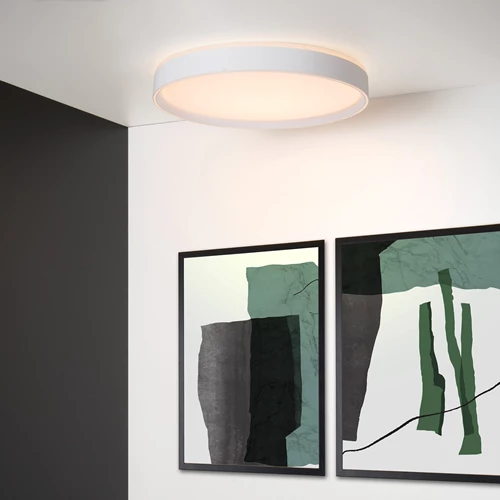 Lucide NURIA - Plafonnier - Ø 50 cm - LED 3 StepDim - 1x36W 2700K - Blanc - ambiance 1